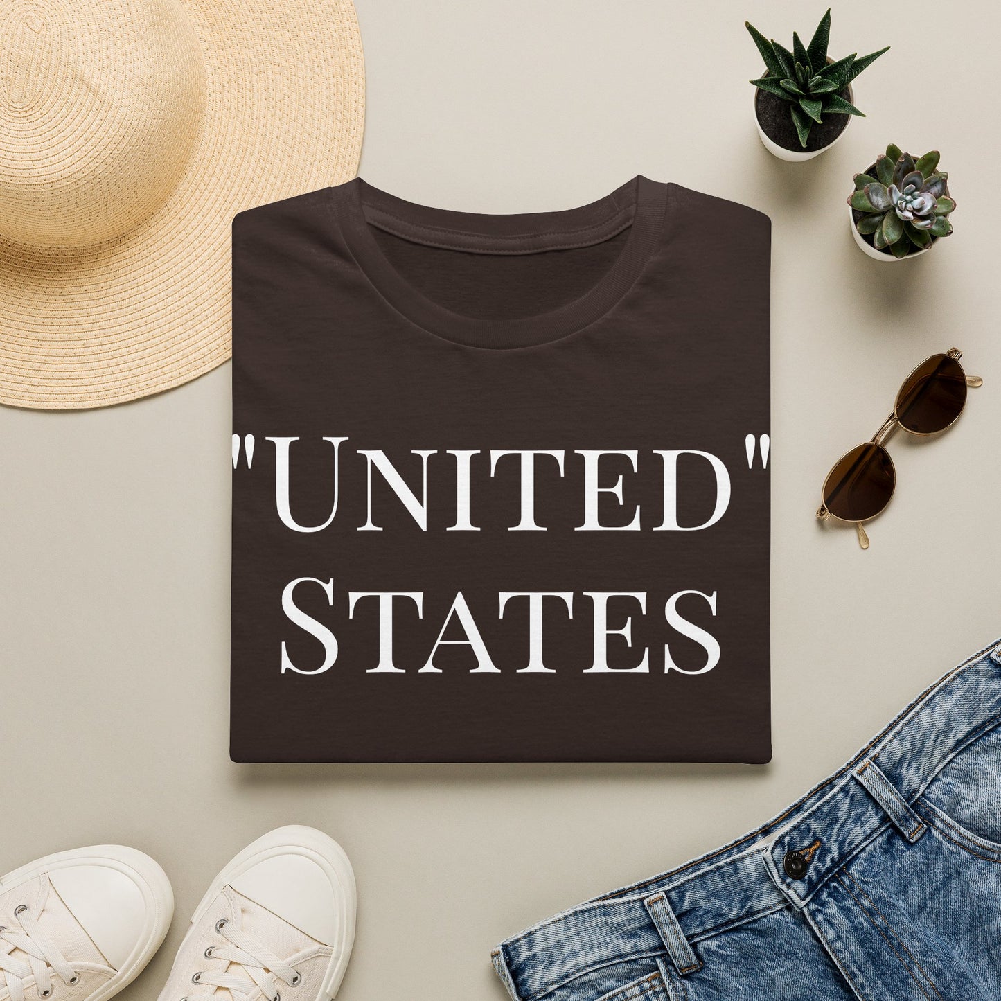 T-Shirt — “UNITED” States Minimalist Patriotic Tee
