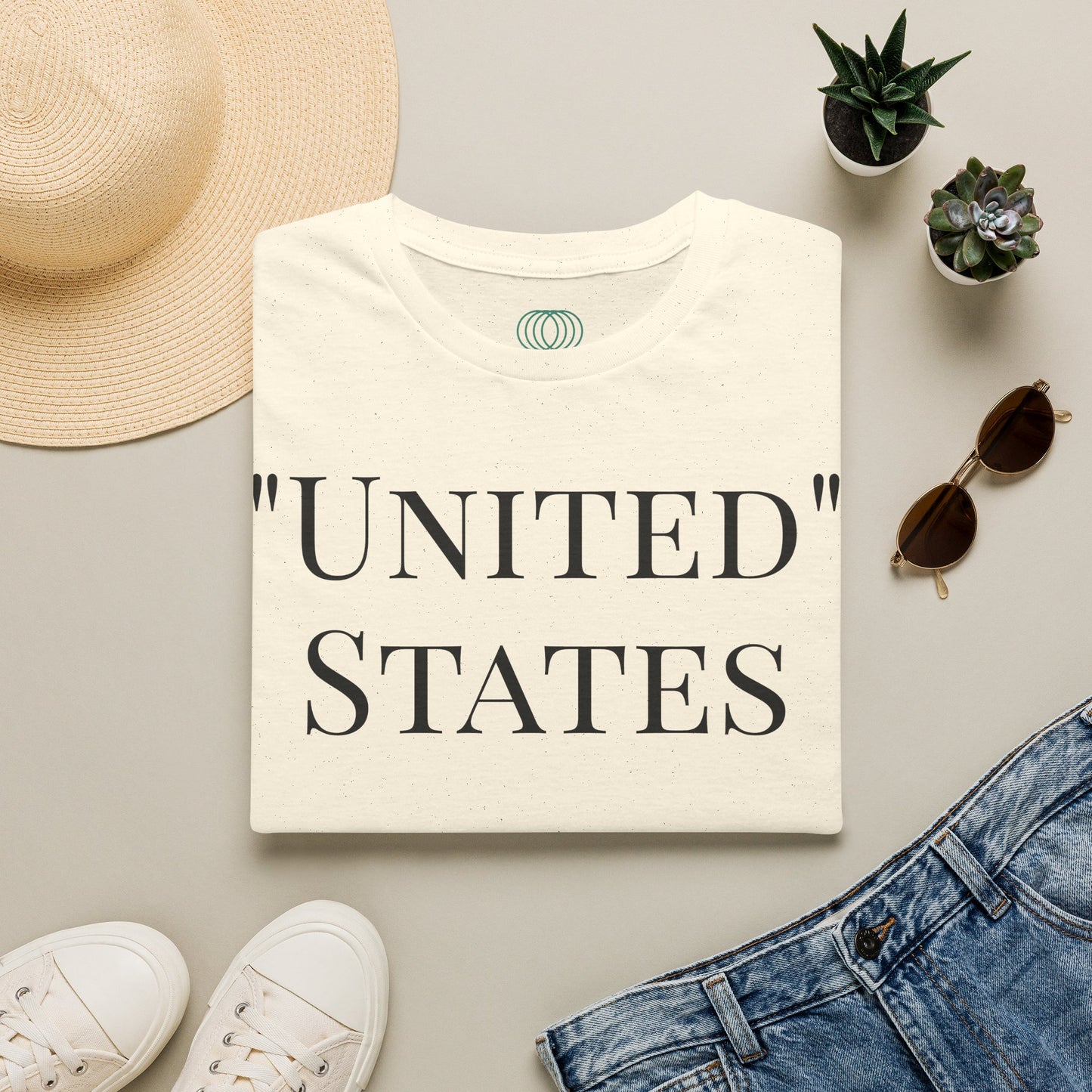 T-Shirt — “UNITED” States Minimalist Patriotic Tee