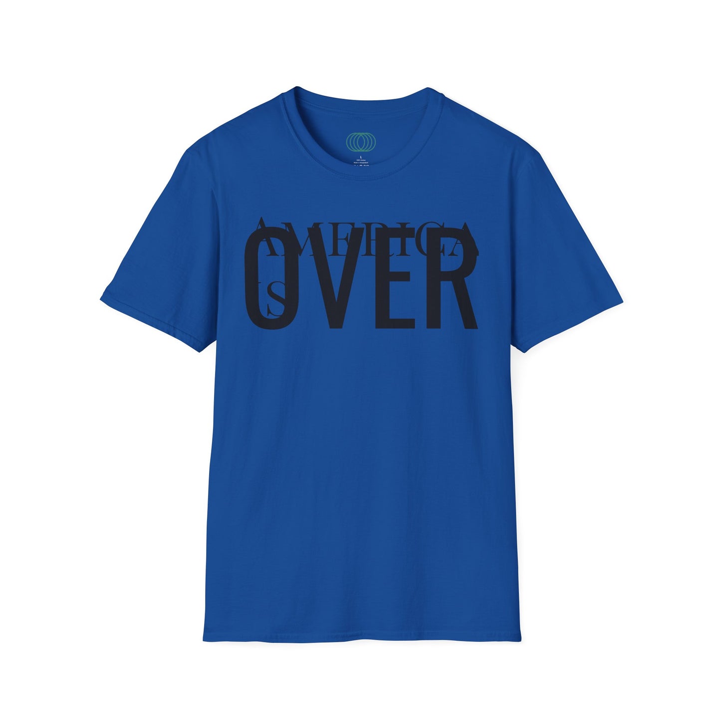 America is OVER Graphic Tee — Bold Monochrome Statement Shirt