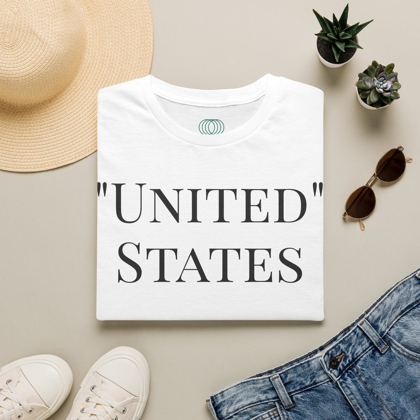 T-Shirt — “UNITED” States Minimalist Patriotic Tee