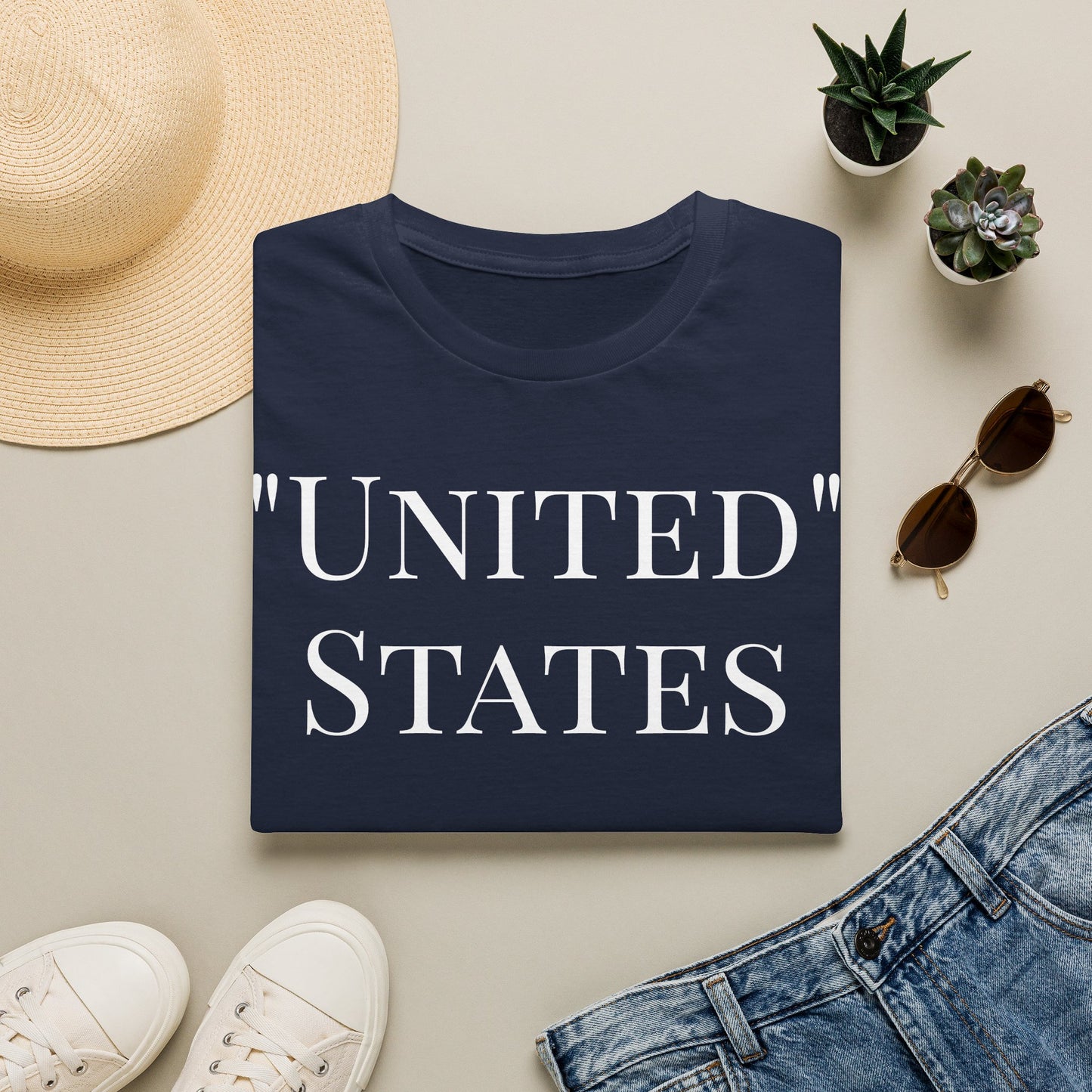 T-Shirt — “UNITED” States Minimalist Patriotic Tee
