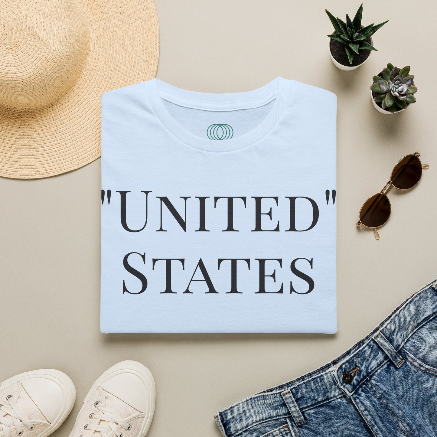 T-Shirt — “UNITED” States Minimalist Patriotic Tee